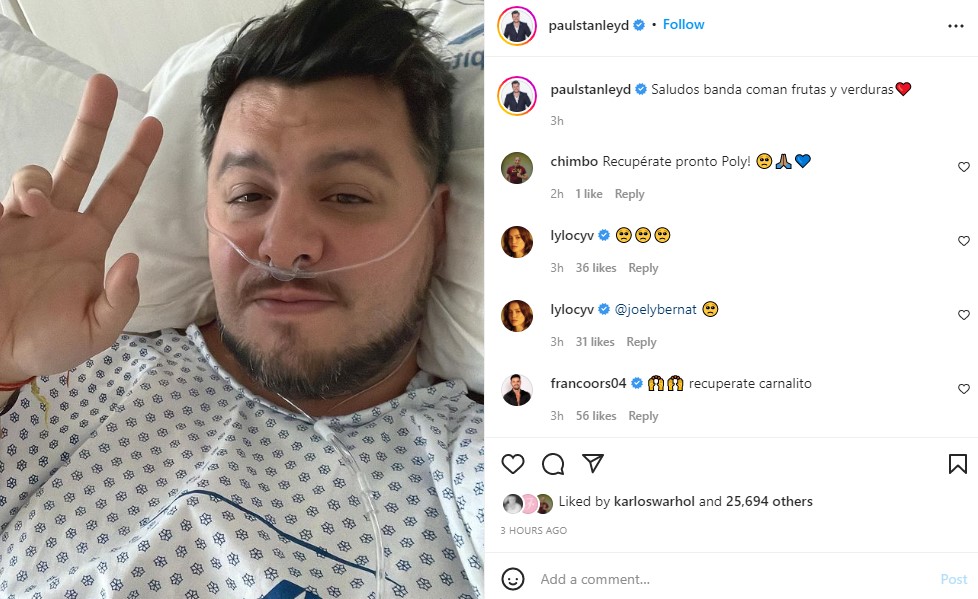 El actor cómico preocupó a sus seguidores y no especificó el motivo que lo llevó a la sala de hospital (Foto: Instagram)