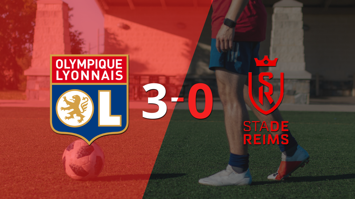 Stade de Reims fue superado fácilmente y cayó 3-0 contra Olympique Lyon