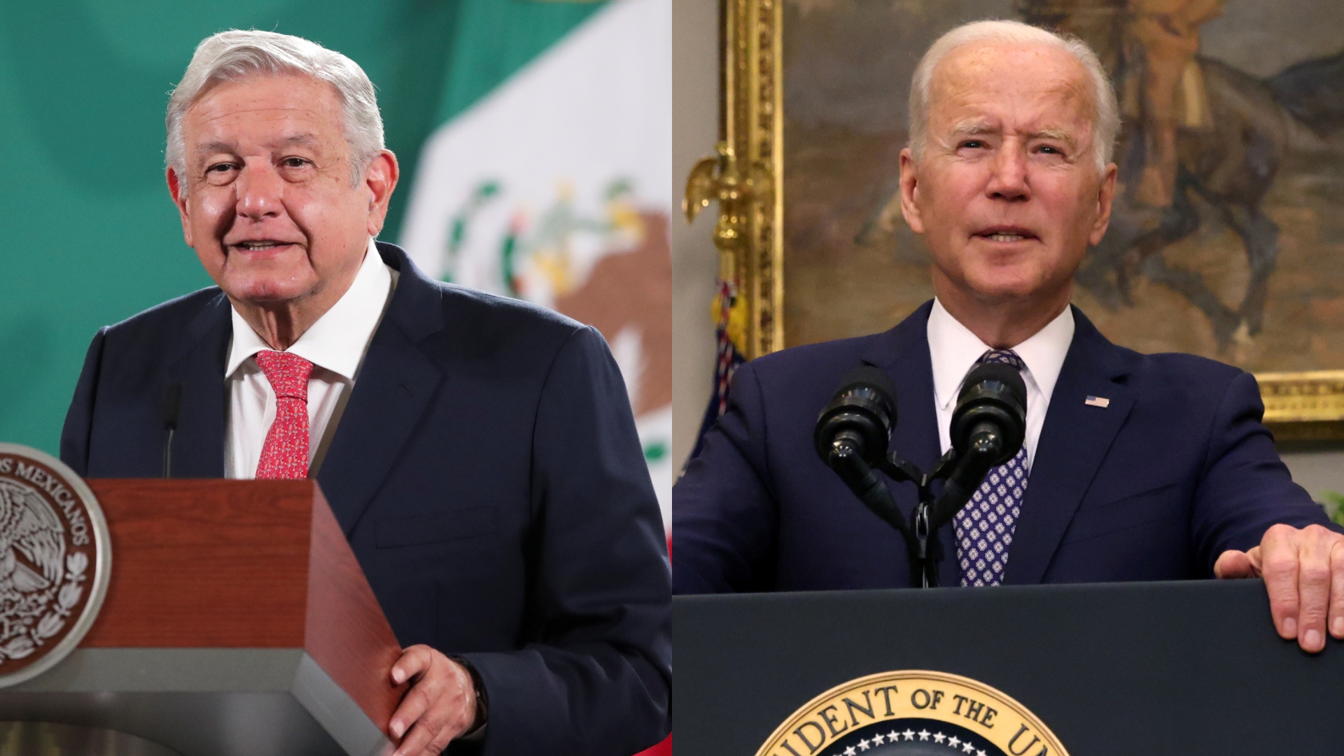 AMLO y Joe Biden ya tendrían lugar y fecha para su reunión (Fotos: REUTERS/Henry Romero - REUTERS/Leah Millis)