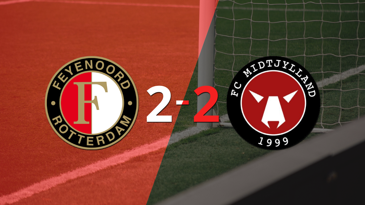 Feyenoord y Midtjylland firman un empate en dos