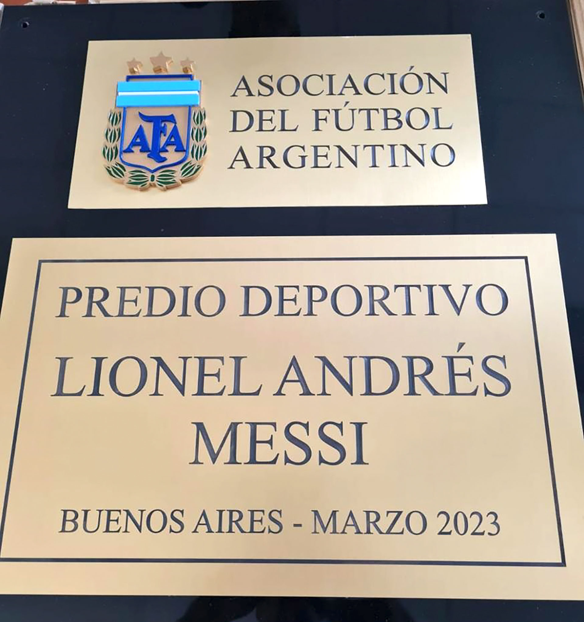 "Predio deportivo Lionel Andrés Messi", el nuevo nombre del complejo de la AFA en Ezeiza (@afa)