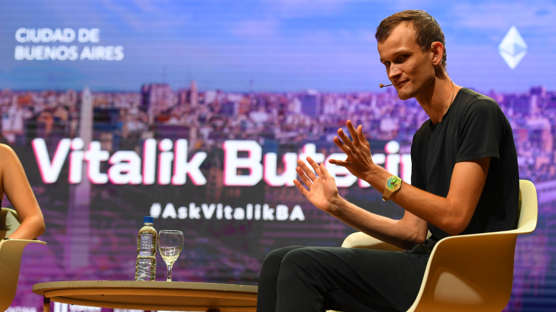 Vitalik Buterin, cofundador de Ethereum, en una visita a Buenos Aires