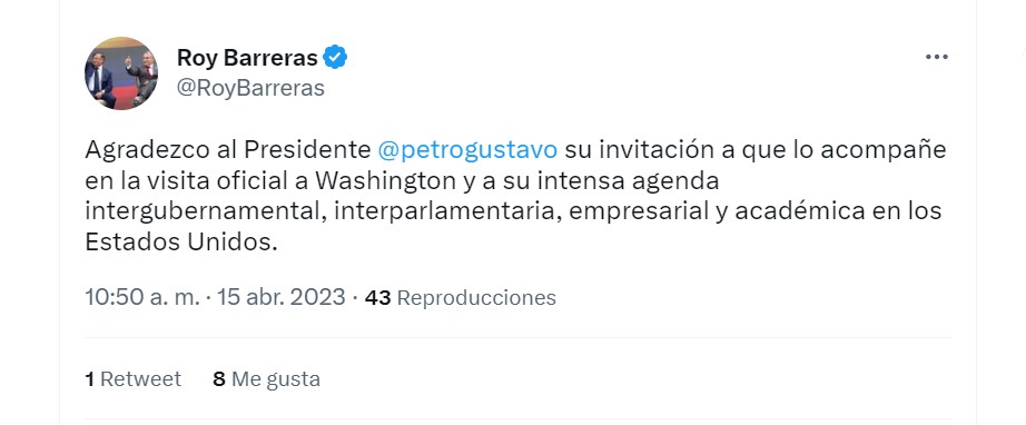 Roy Barreras y David Racero acompañarán al presidente Petro a su visita a los Estados Unidos: esta será su agenda