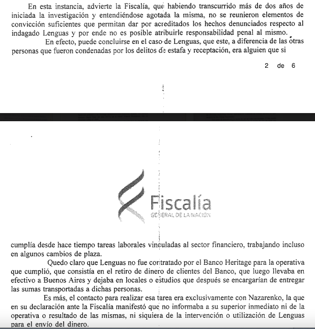 Para la Justicia de Uruguay, Diego Lenguas desconocía la estafa de Nazarenko