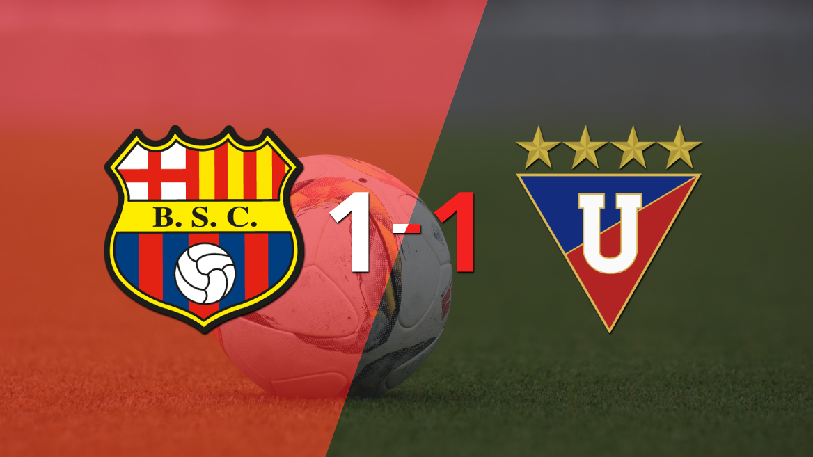 Barcelona logró sacar el empate de local frente a Liga de Quito