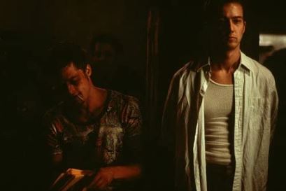 Brad Pitt y Edward Norton, protagonistas de El Club de la Pelea. 