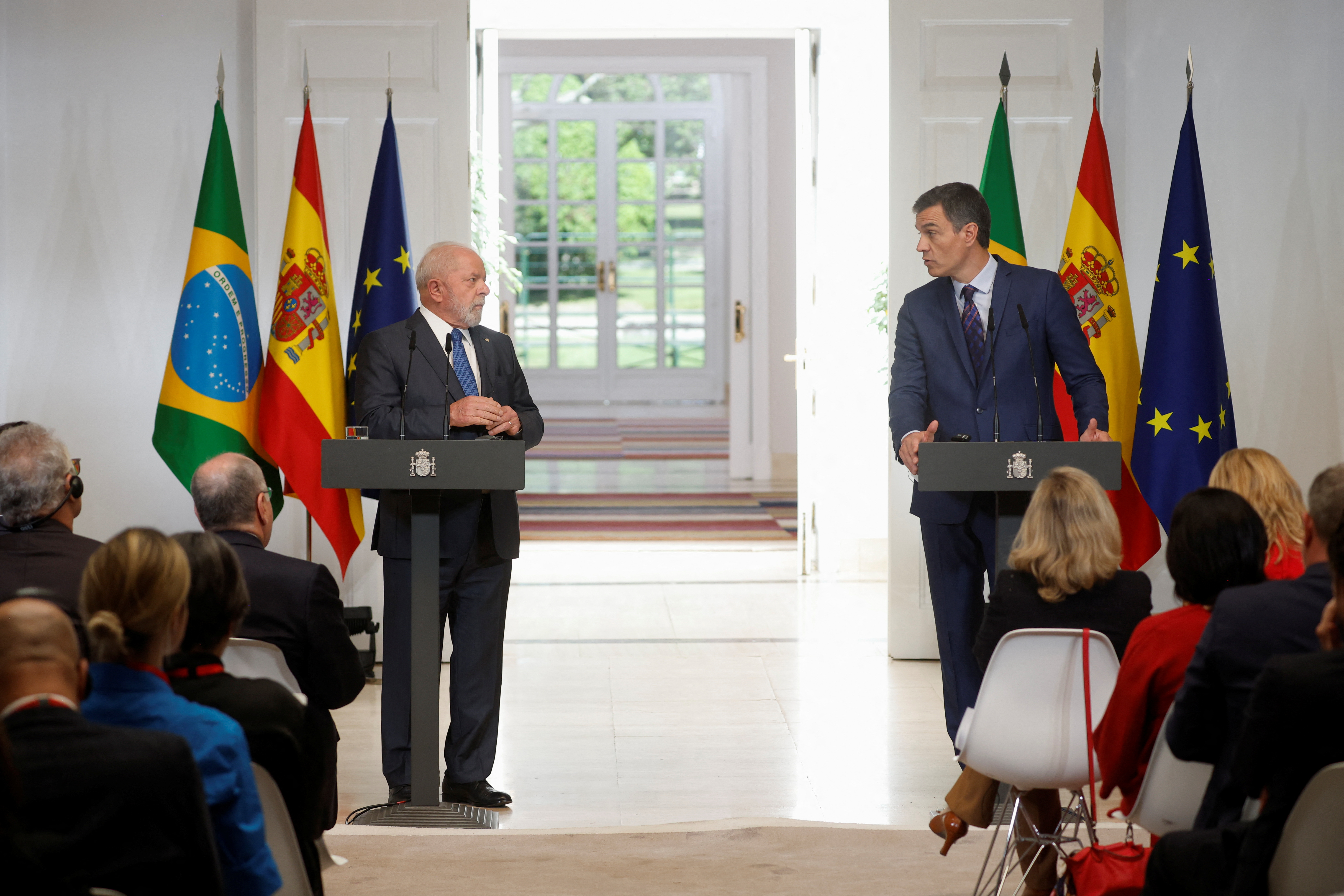Lula da Silva se reunió días atrás con el presidente de España, Pedro Sánchez (REUTERS/Juan Medina)