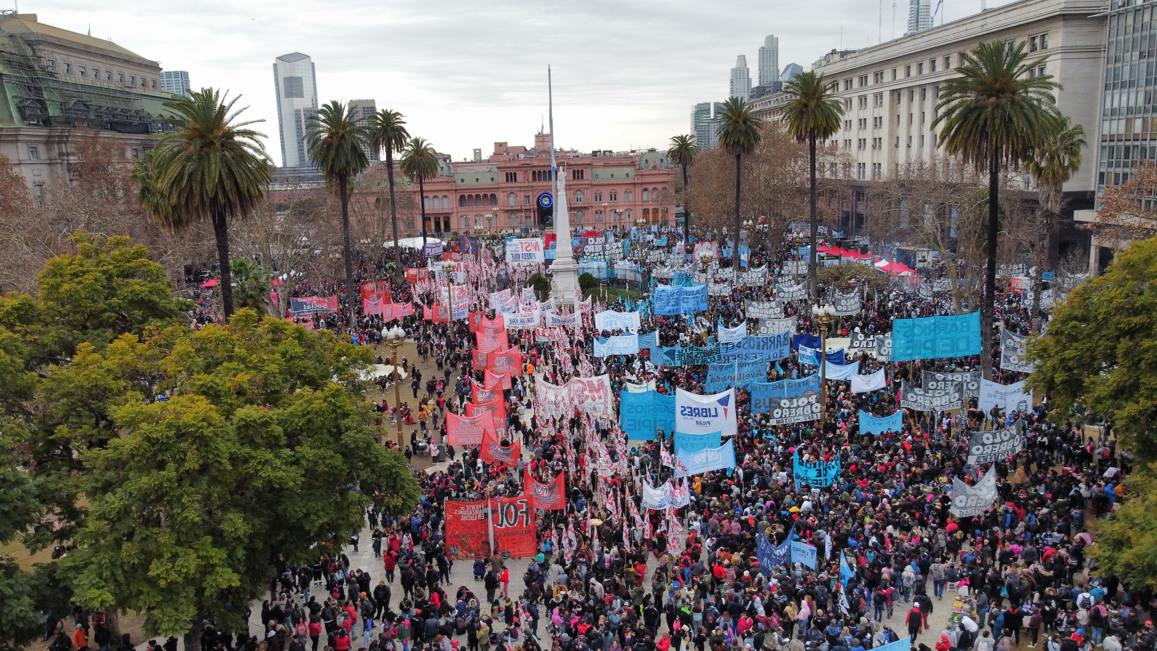 On Thursday the Piquetera Unit marches to Plaza de Mayo once again (Franco Fafasuli)