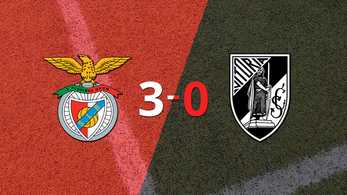 Benfica goleó 3-0 a Vitória Guimarães con doblete de Darwin Núñez