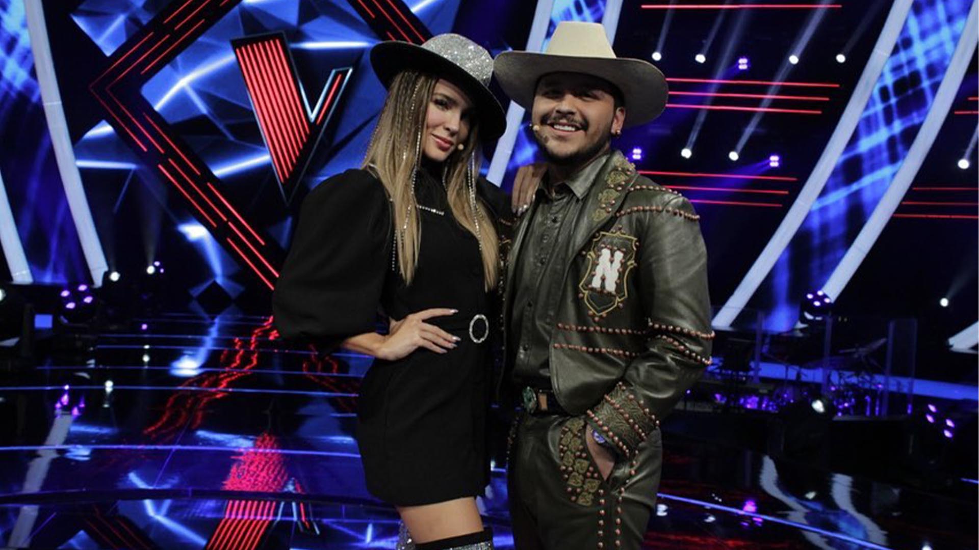 Cristian Nodal y Belinda están grabando los últimos episodios de "La  Voz México" (Foto: Instagram@ lavoztvazteca)
