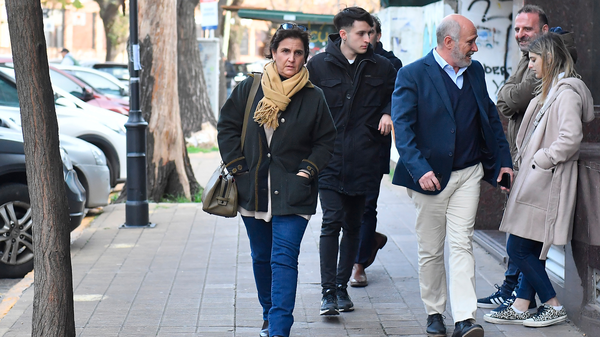 La llegada de Irene Hurtig a los tribunales de San Isidro