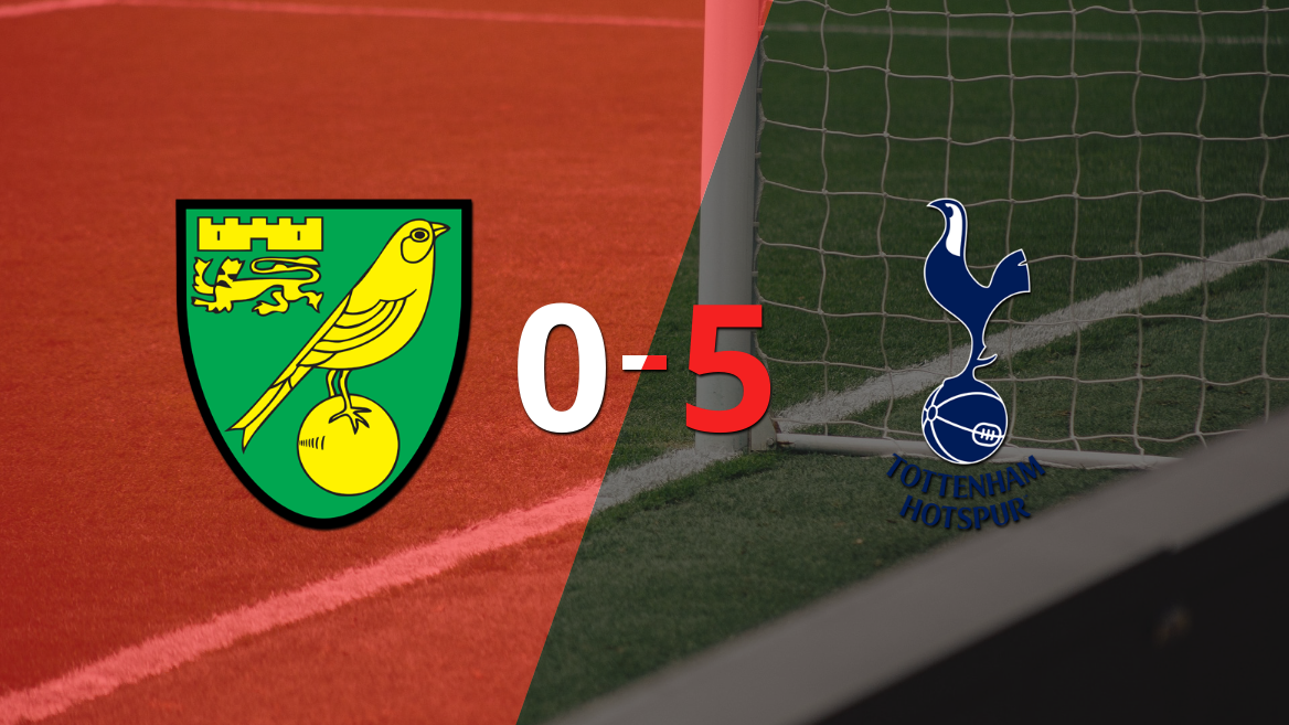 Tottenham goleó 5-0 a Norwich City con doblete de Dejan Kulusevski