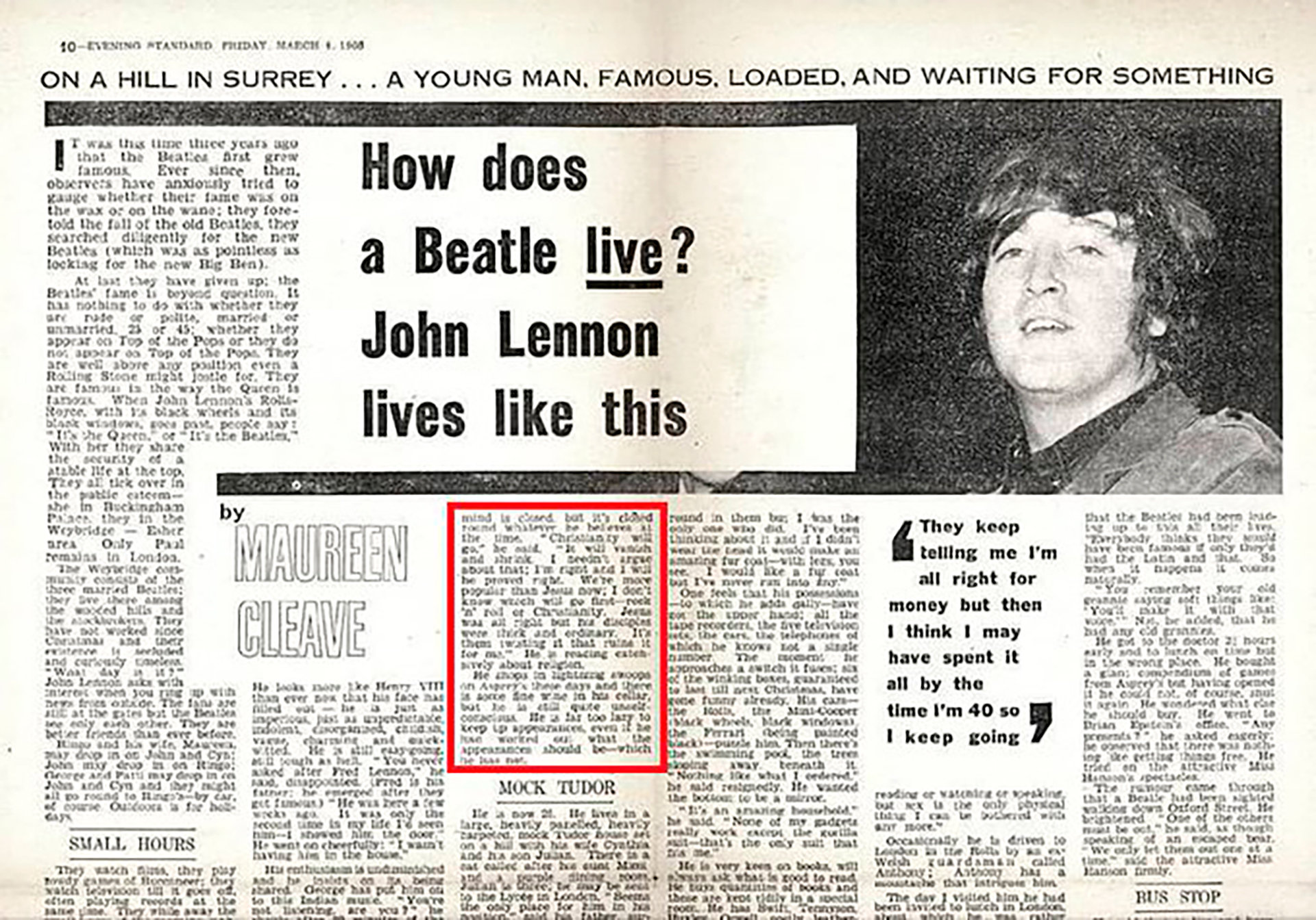 "Nosotros somos más populares que Jesús", dijo John Lennon. La controversia desató meses después, cuando la frase fue recuperada por otro medio