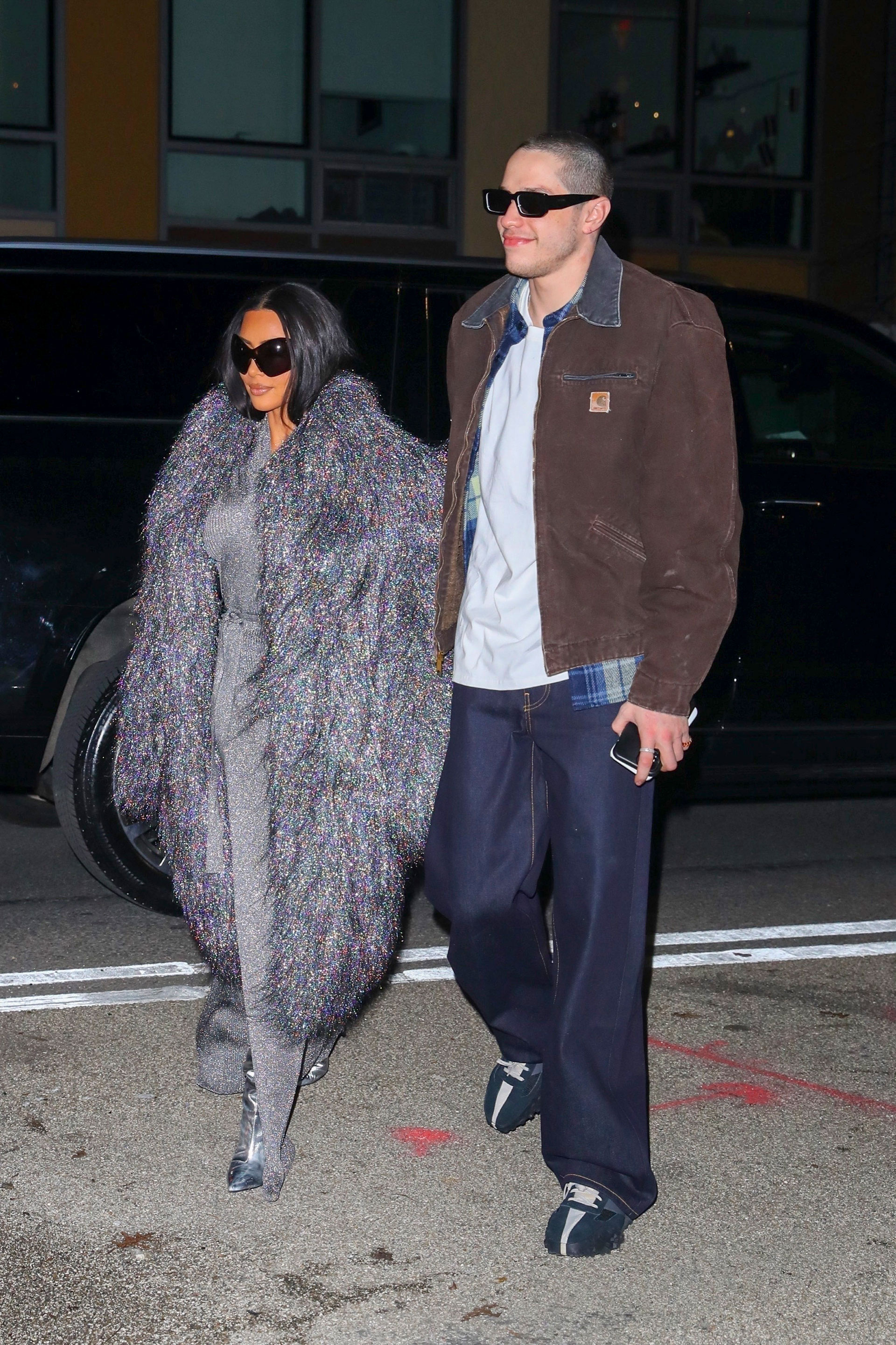 Kim Kardashian y Pete Davidson en Nueva York (The Grosby Group)