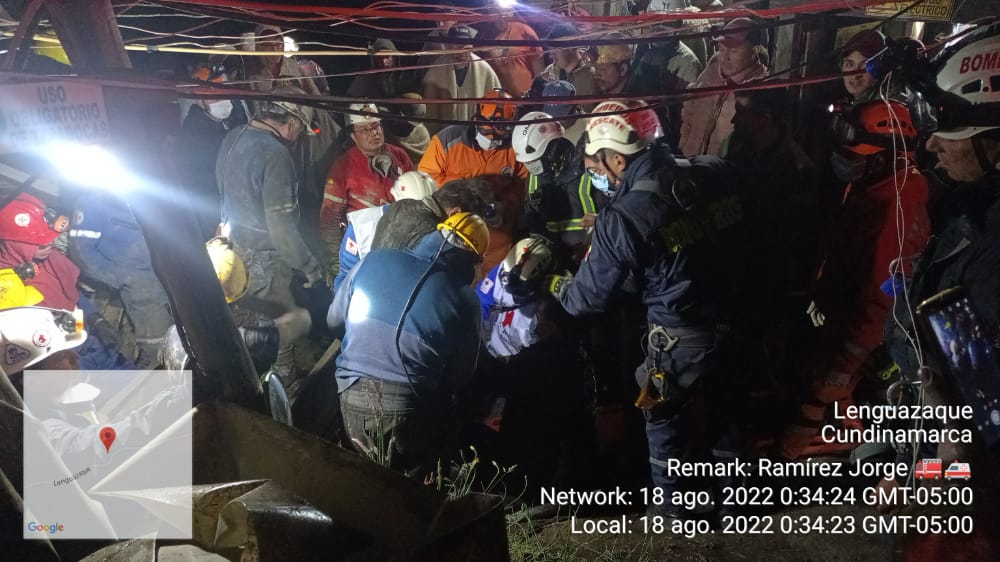 Nueve mineros atrapados en socavón en Lenguazaque, Cundinamarca, fueron rescatados
