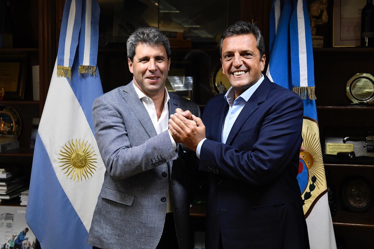 El gobernador de San Juan, Sergio Uñac, y el presidente de la Cámara de Diputados, Sergio Massa 