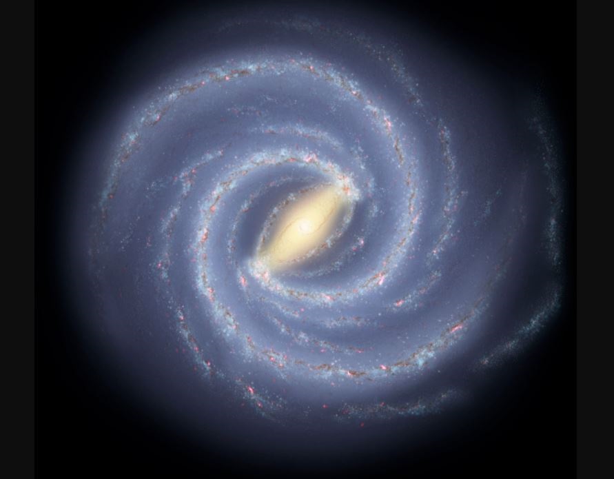 El 'cementerio galáctico' de la Vía Láctea se extiende tres veces la altura de la propia galaxia, mientras que un tercio de las estrellas de neutrones y los agujeros negros han sido arrojados fuera de la galaxia.  (Crédito de la imagen: NASA/JPL-Caltech/R. Hurt (SSC/Caltech))