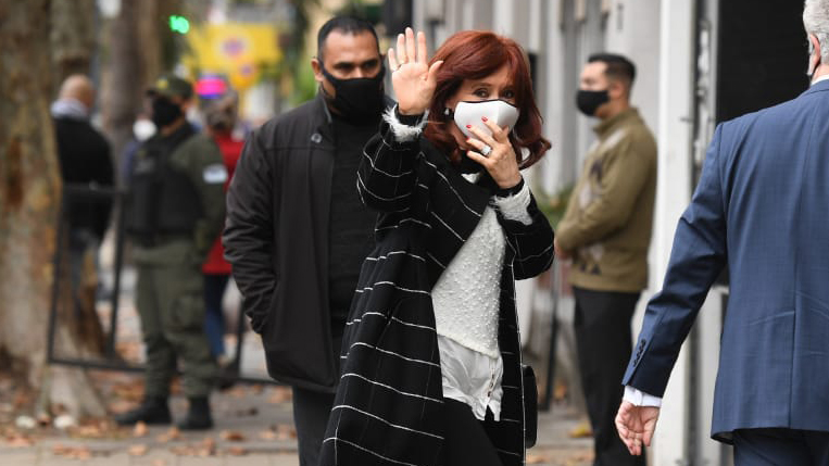 Cristina Kirchner involucró a Martinengo luego de presentarse en los tribunales de Lomas de Zamora (Maximiliano Luna)