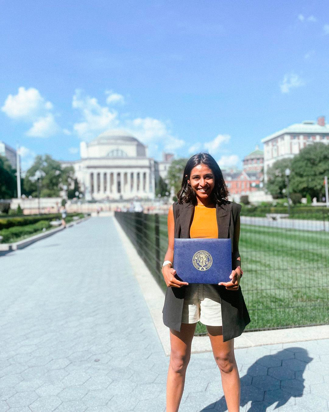 En julio Inés Palacios recibió el certificado por la capacitación que recibió durante el programa de Obama Scholas (Instagram @inepalacios)