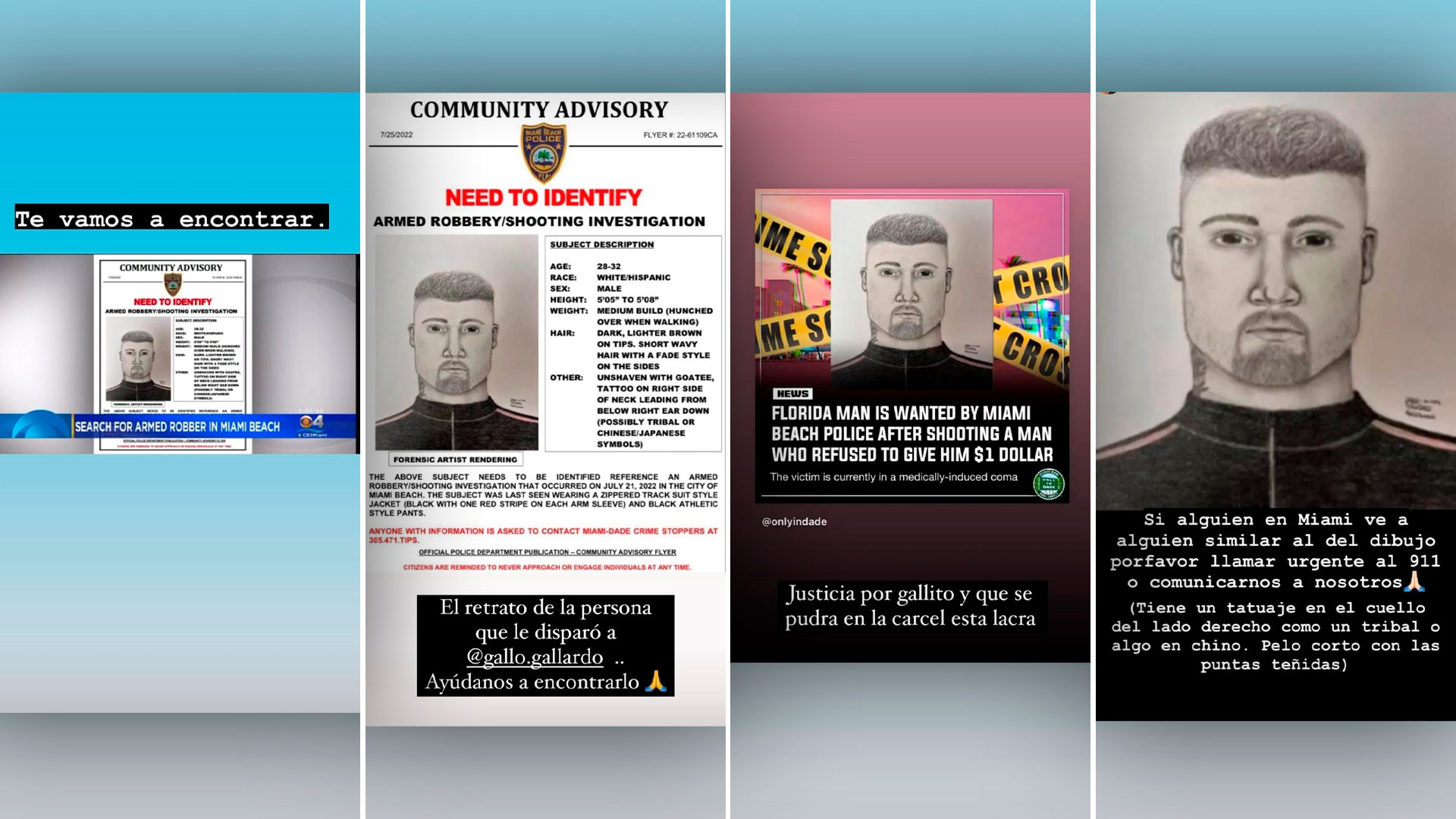 La policía difundió el identikit del agresor
