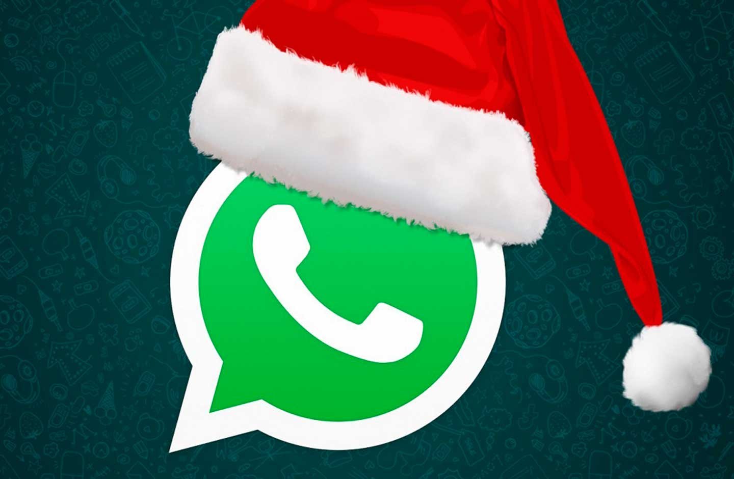 Colocar un gorrito navideño en WhatsApp (Foto: Twitter/@QuintoENews)