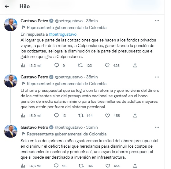Presidente Gustavo Petro sobre dineros de Colfondos 2 | Captura de pantalla