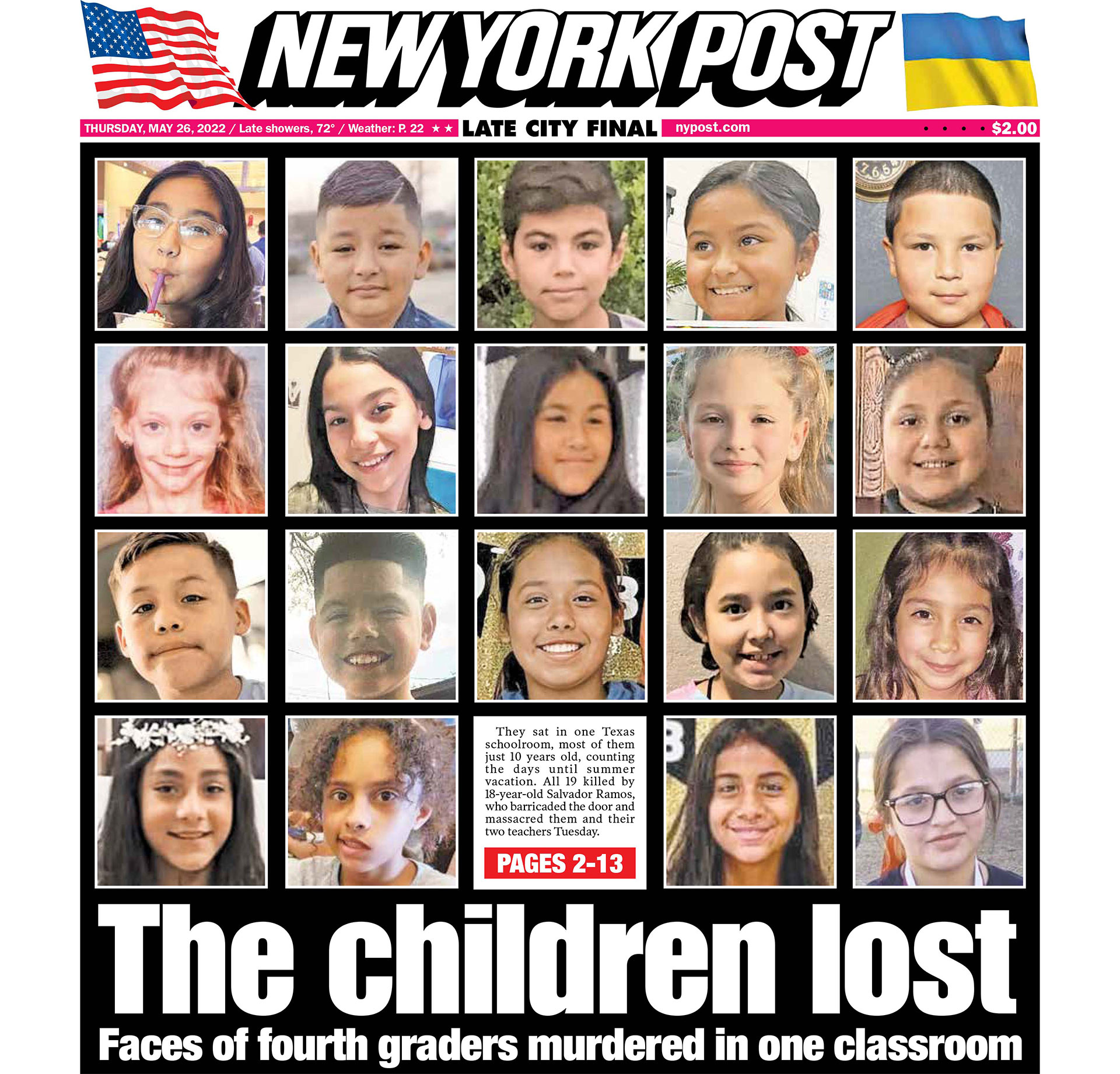 Los rostros de los 19 niños asesinados por Salvador Ramos