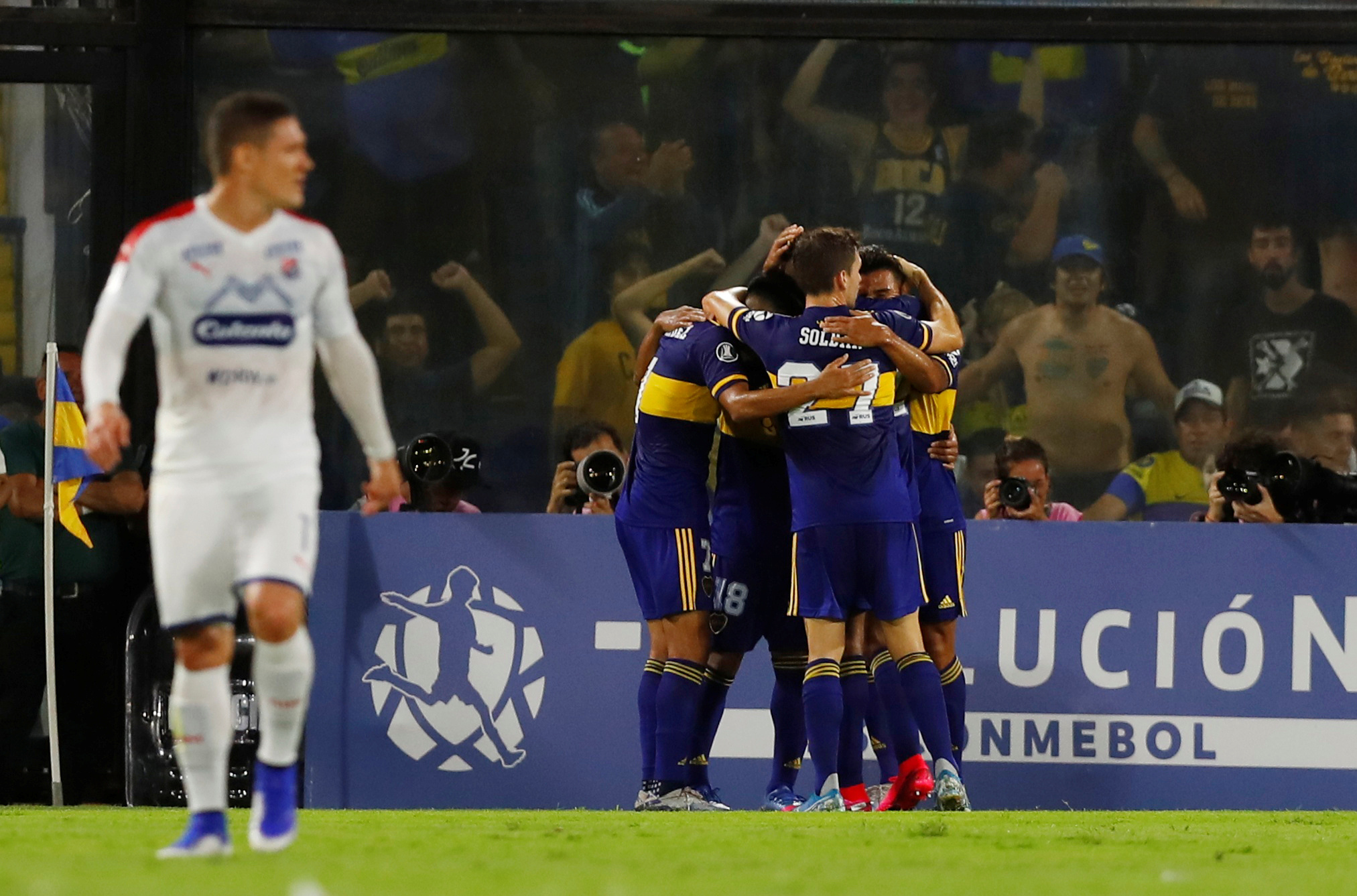 Boca ante DIM, el último partido con público en territorio argentino (REUTERS/Agustin Marcarian)