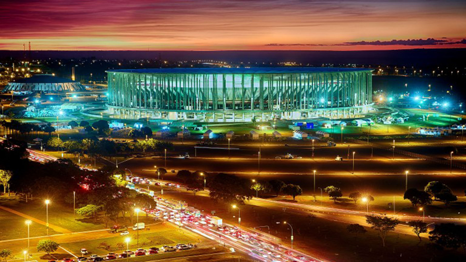 Vista interna del estadio Mané Garrincha, una de las cuatro sedes de la Copa América 2021 en Brasilia (Brasil)