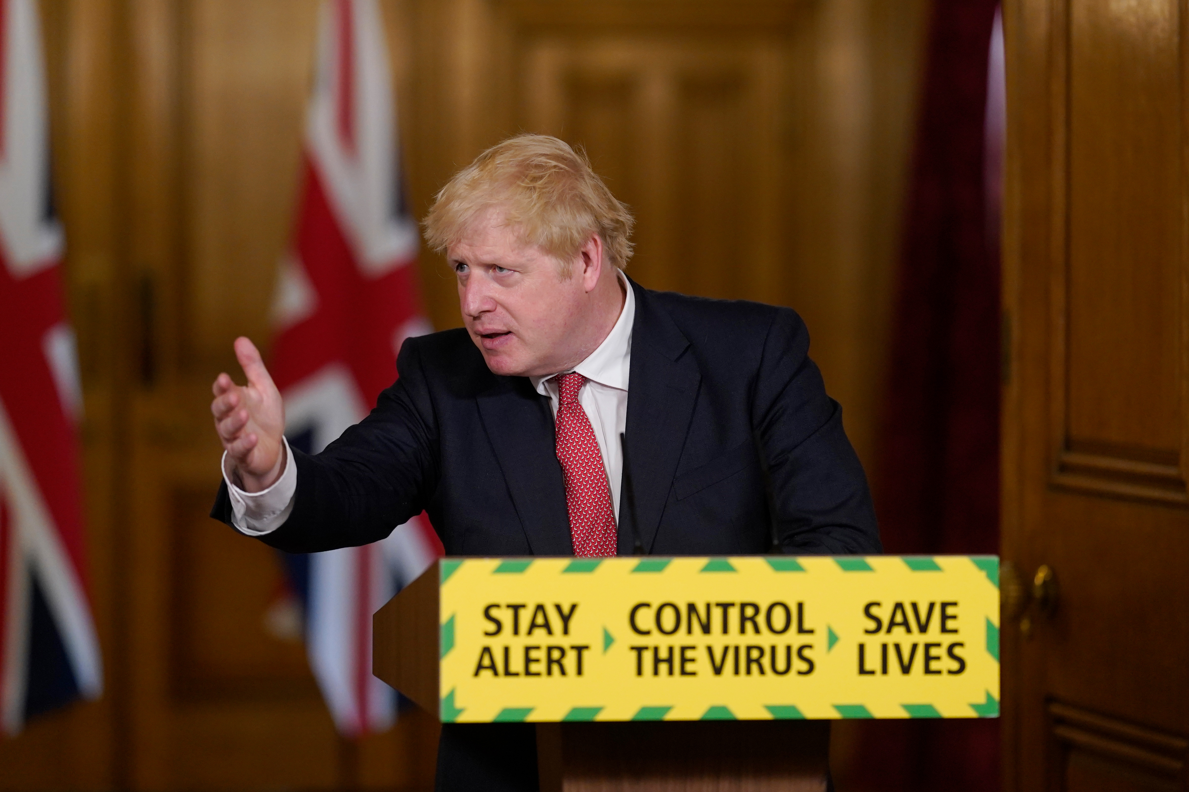 Boris Johnson en una rueda de prensa sobre el coronavirus en Londres (DPA)