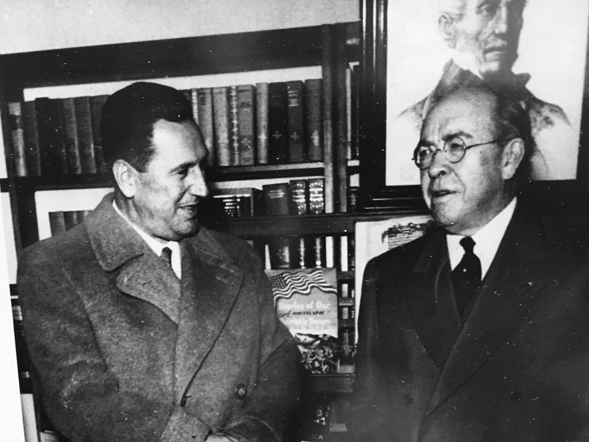 Juan Domingo Perón con el embajador norteamericano Stanton Griffis