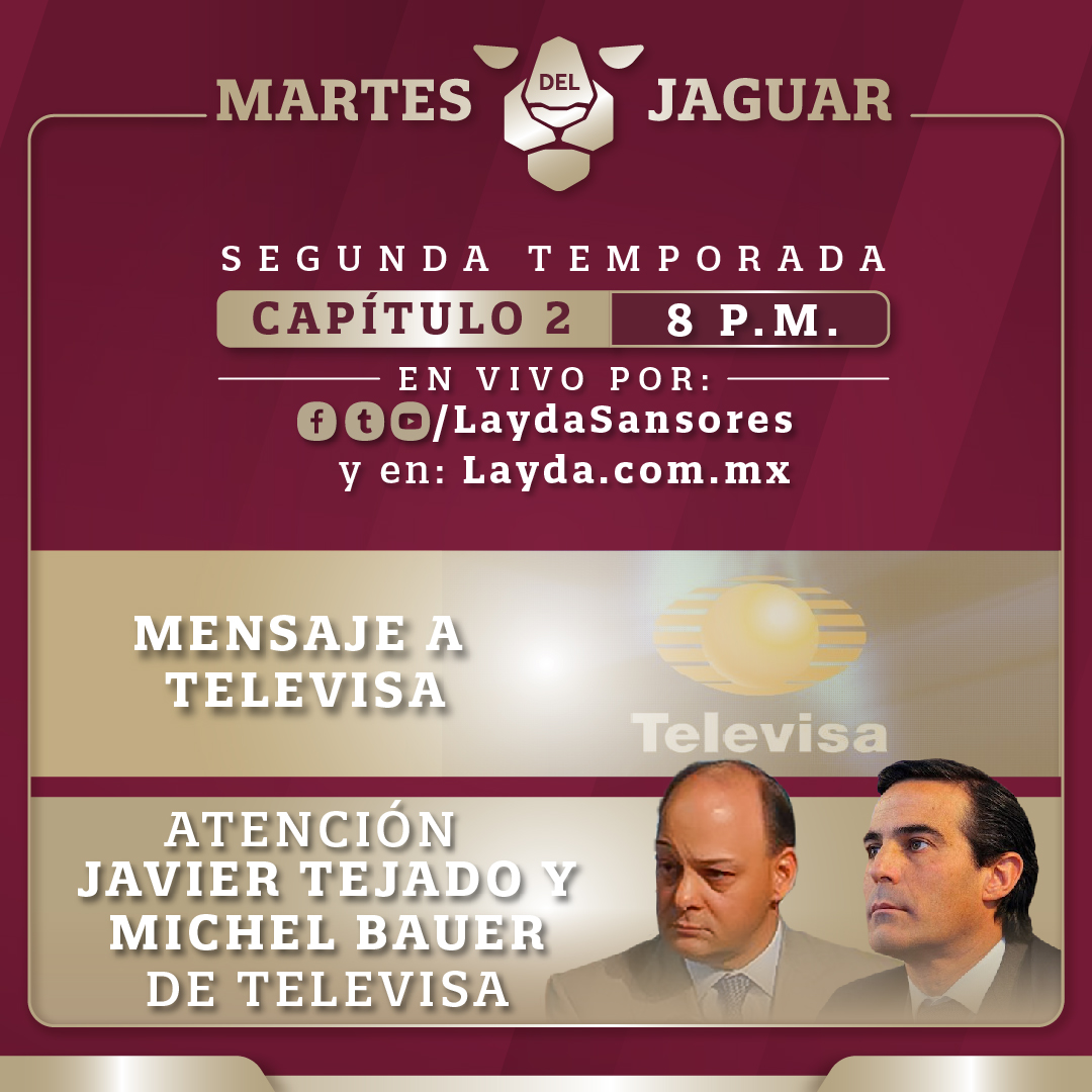 The governor of Campeche announced a message for Televisa (Twitter/@LaydaSansores)