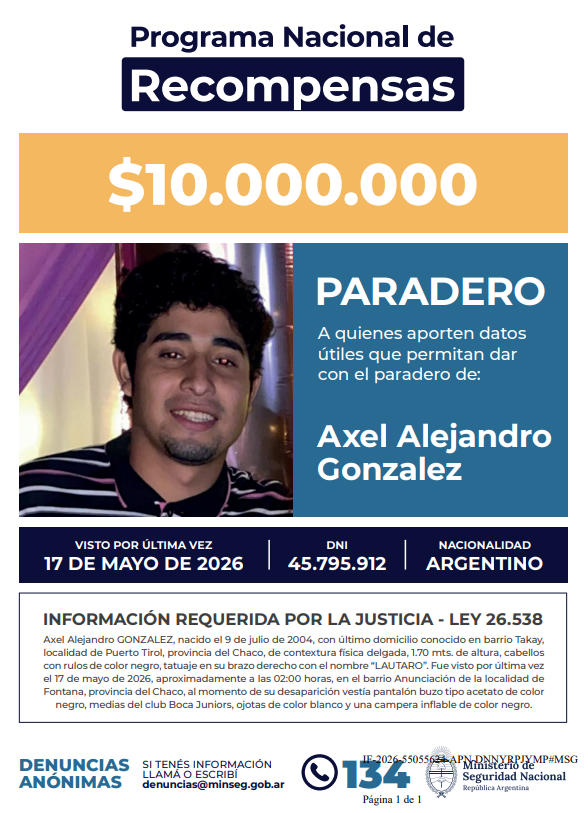 Buscan a un joven de 21 a&ntilde;os en Chaco: investigan a la familia de su ex pareja y suman antecedentes penales entre los detenidos