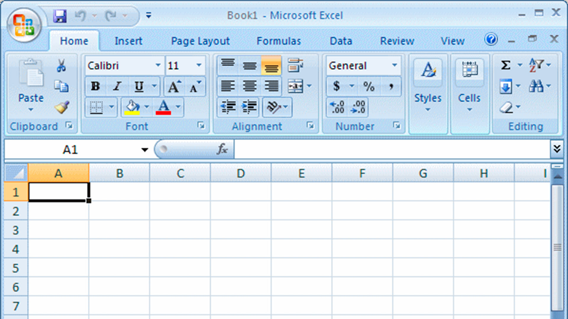 Así luce el Excel 2007