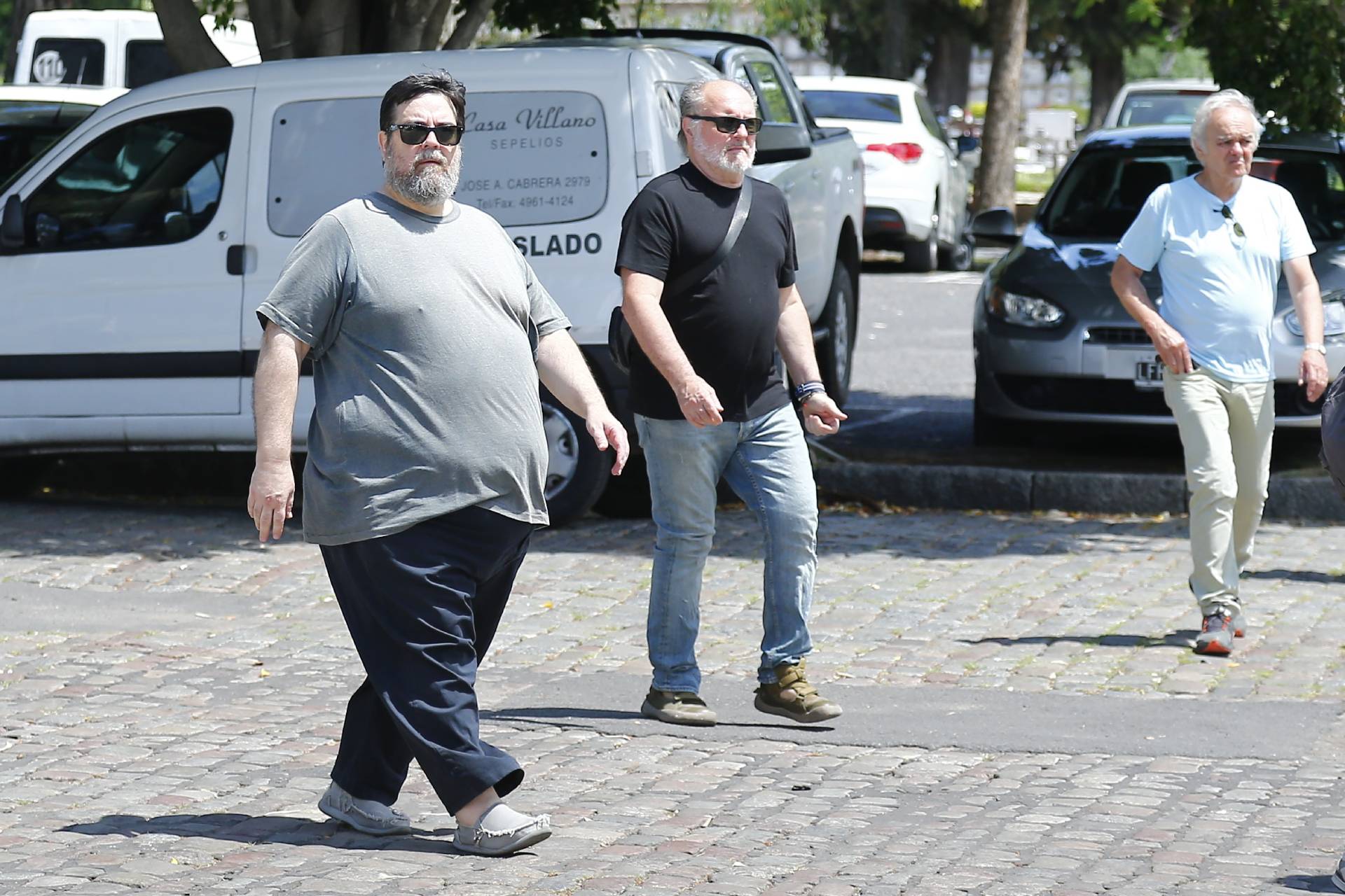 Carlos Portaluppi en el cementerio de La Chacarita