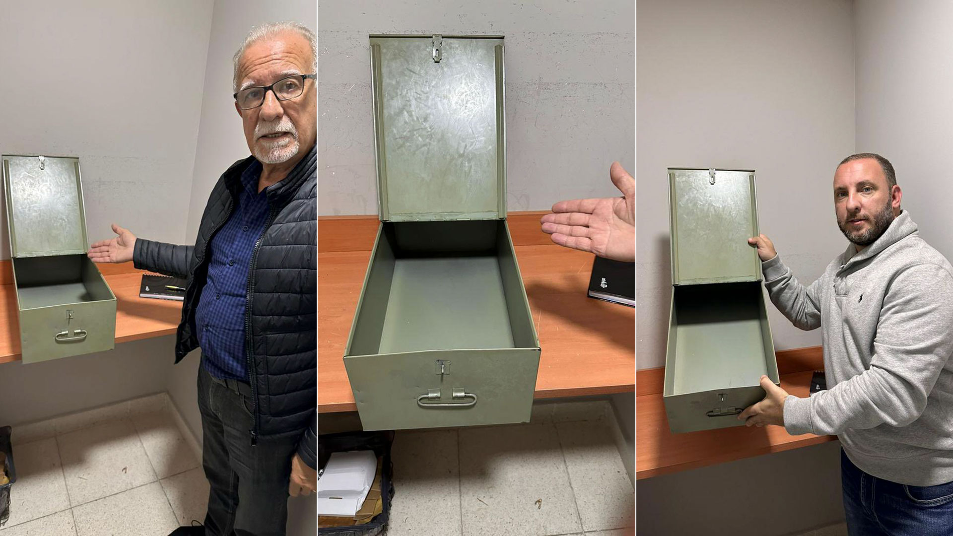 Las fotos que publicó Los Andes cuando encontraron la caja de seguridad vacía en el banco