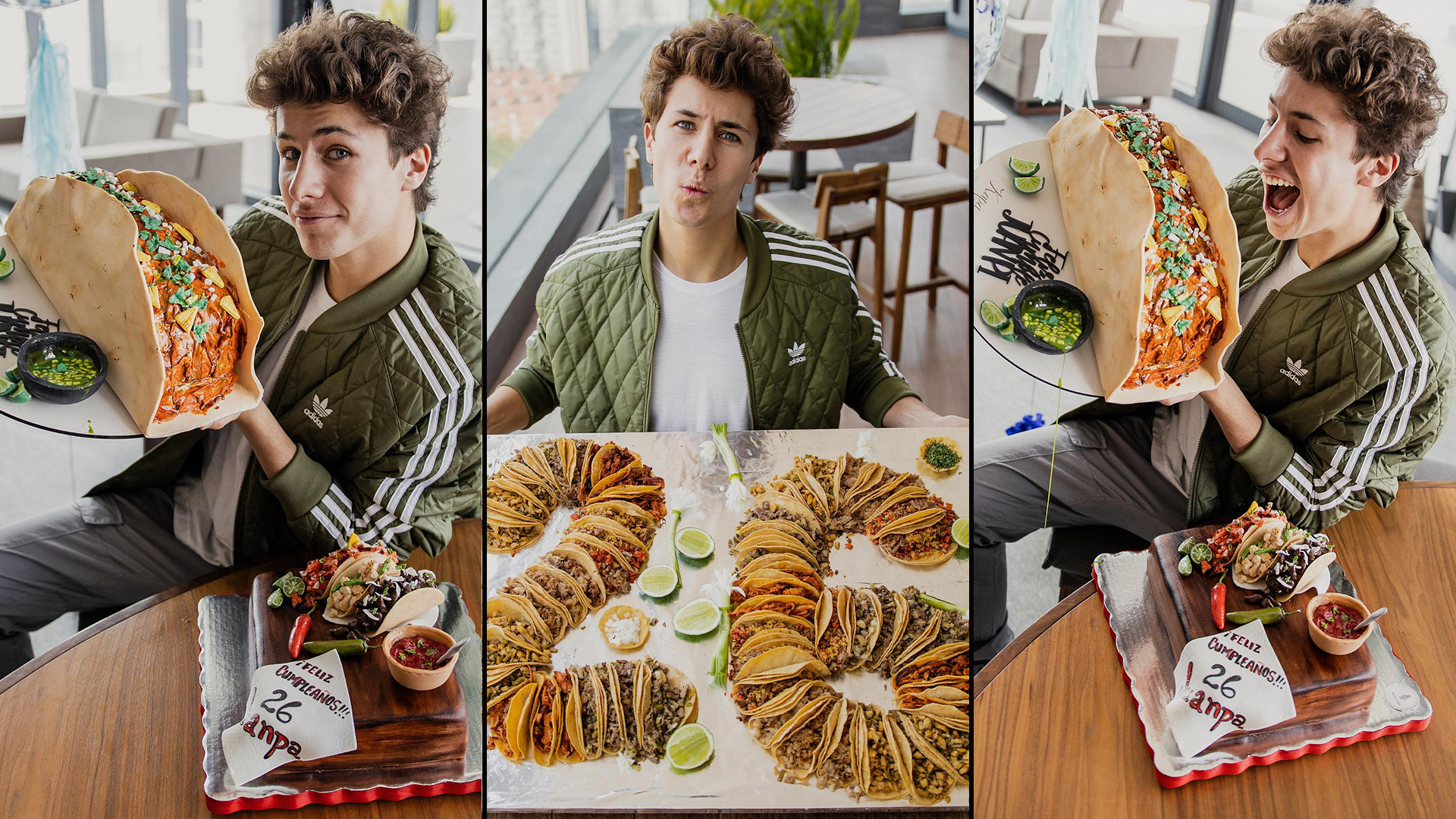 Juanpa Zurita a fêté ses 26 ans avec un énorme gâteau taco au pasteur -  Infobae