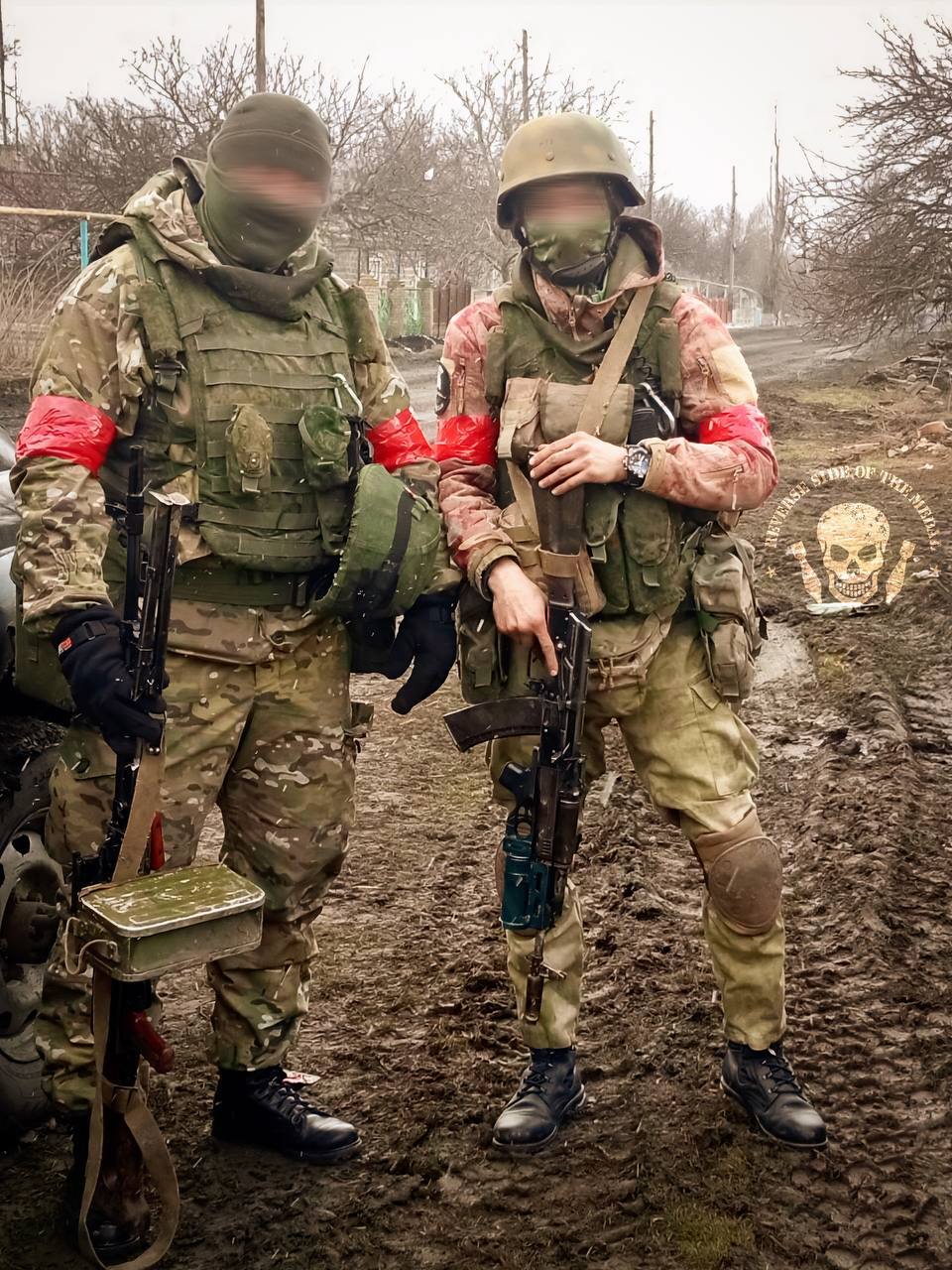 Mercenarios rusos del Grupo Wagner que combaten en el frente de la región del Donbás, en Ucrania, en una imagen publicada por la organización en un canal de Telegram.