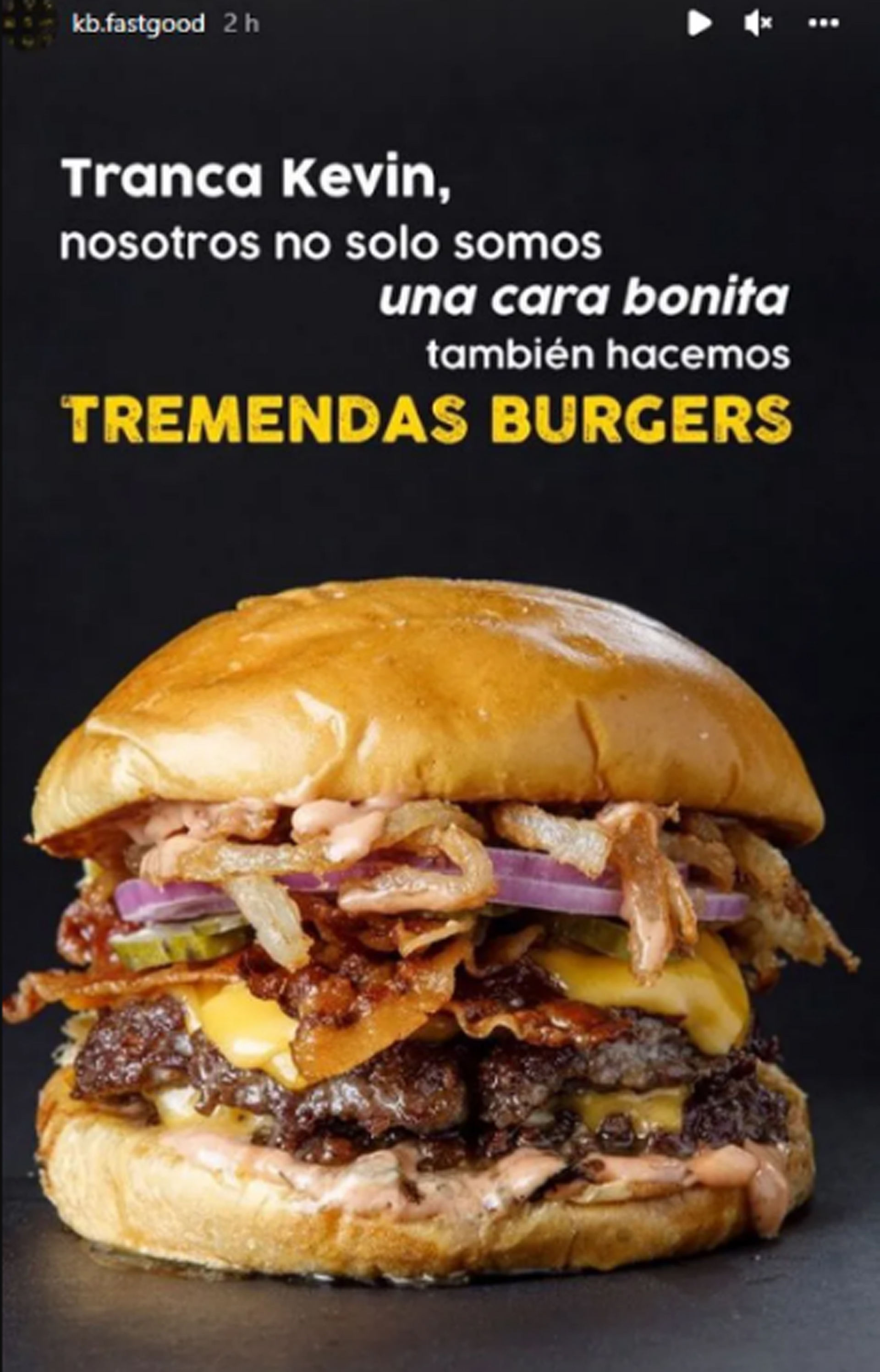 La Instagram Story que publicó el local de hamburguesas luego de cambiar su nombre (Foto: Instagram)