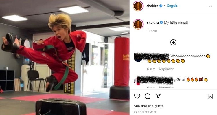 Sasha, el otro hijo de Shakira y Piqué, prefiere las artes marciales (Foto: Instagram @shakira)