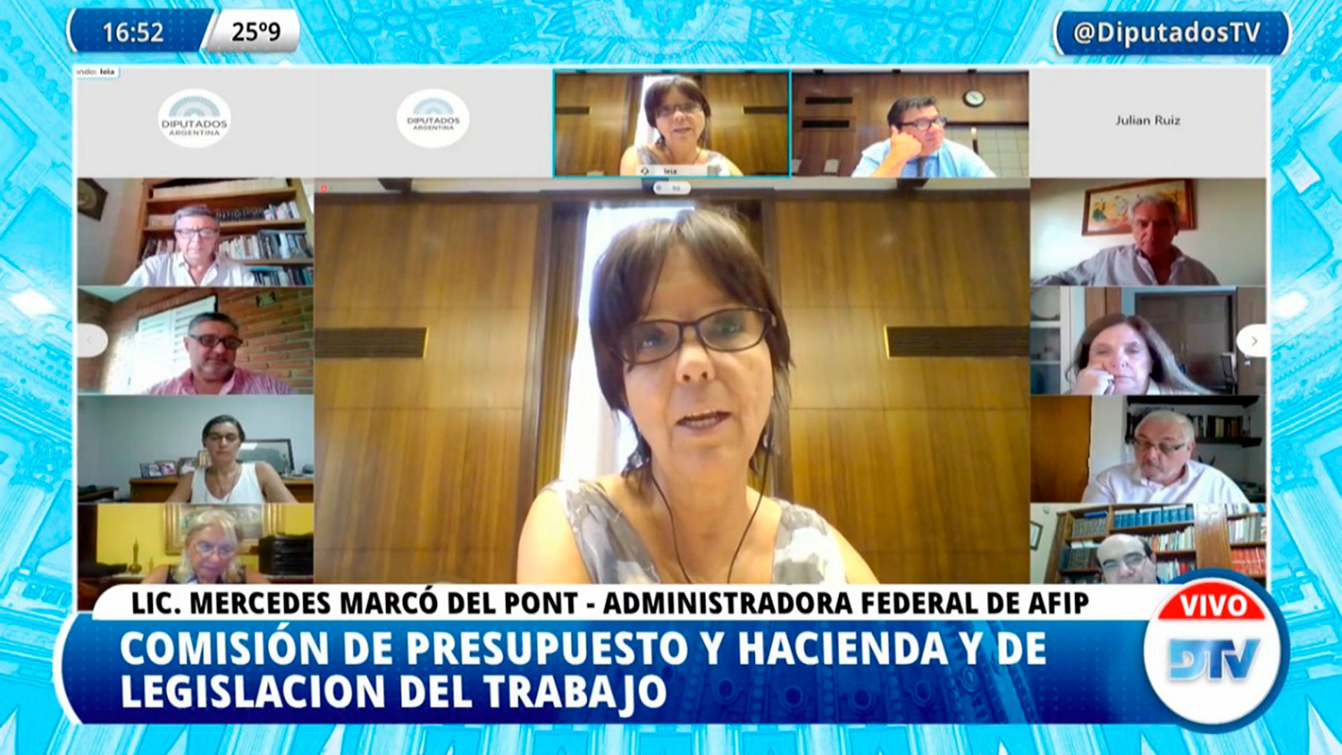 La directora general de la AFIP, Mercedes Marcó del Pont, se reunió de manera virtual con la Comisión de Ganancias y Monotributo de Diputados