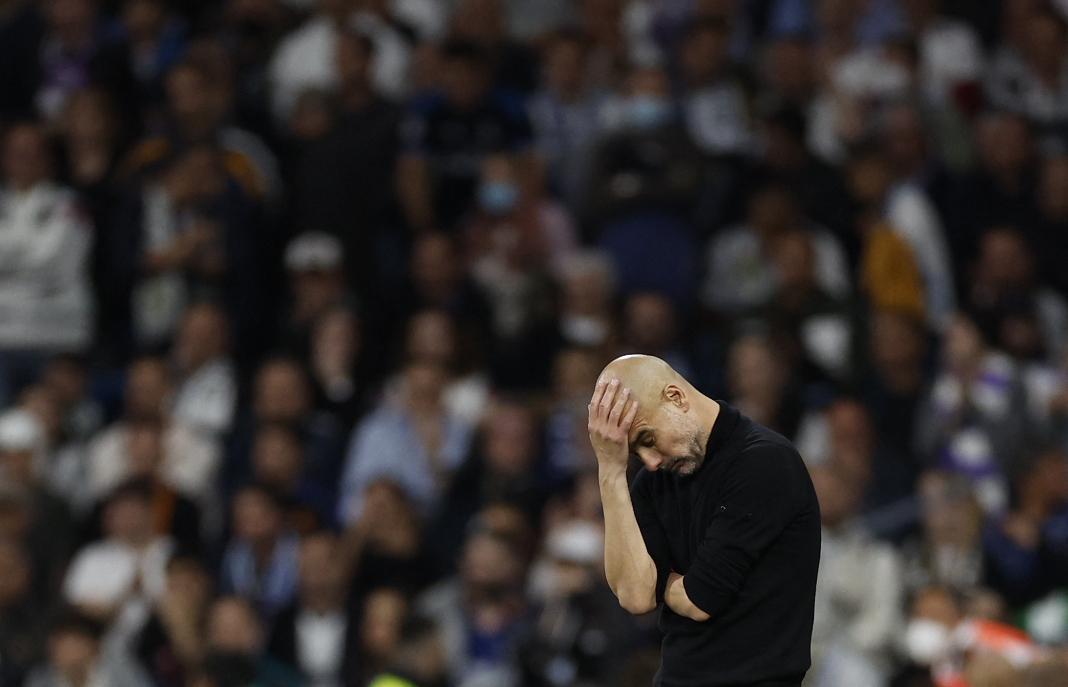 La imagen de Guardiola que quedará en la historia (Reuters)