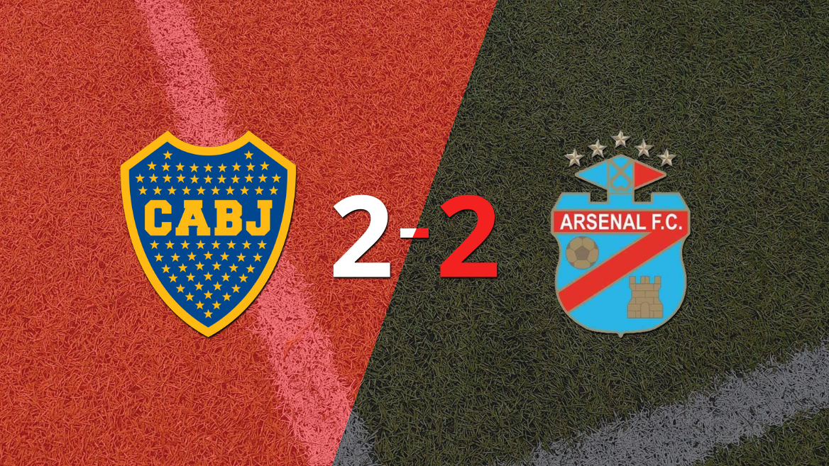 Boca Juniors y Arsenal igualaron 2 a 2