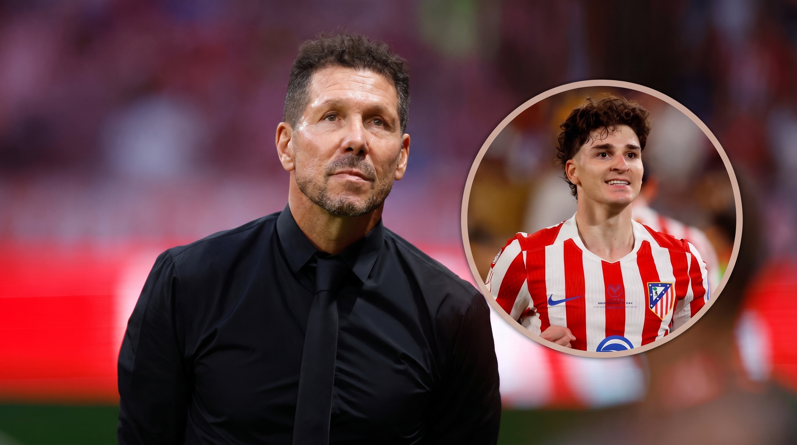 La inesperada respuesta de Simeone cuando le preguntaron por los insultos de los hinchas a Juli&aacute;n &Aacute;lvarez en el triunfo ante M&aacute;laga