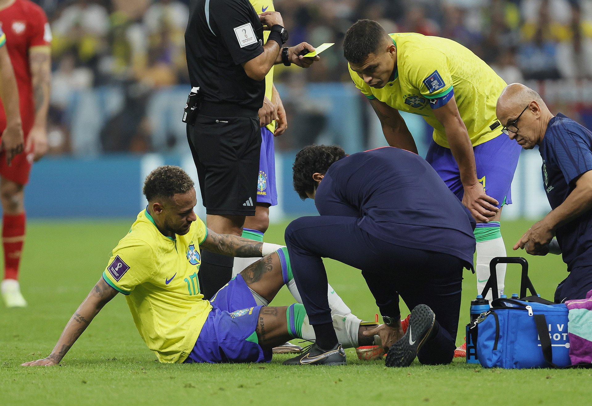 Mundial Qatar 2022 - Brasil vs Serbia Lesion Neymar tobillo