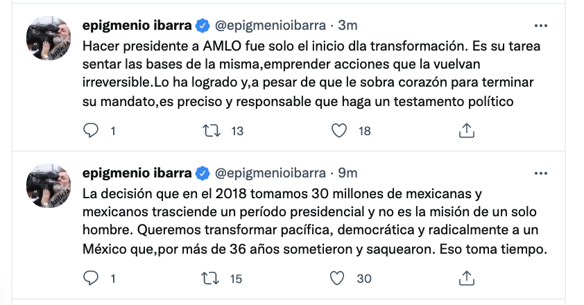Epigmenio Ibarra recalcó que la llegada de AMLO al poder es solo el inicio de la autodenominada Cuarta Transformación. (Foto: Captura de pantalla)