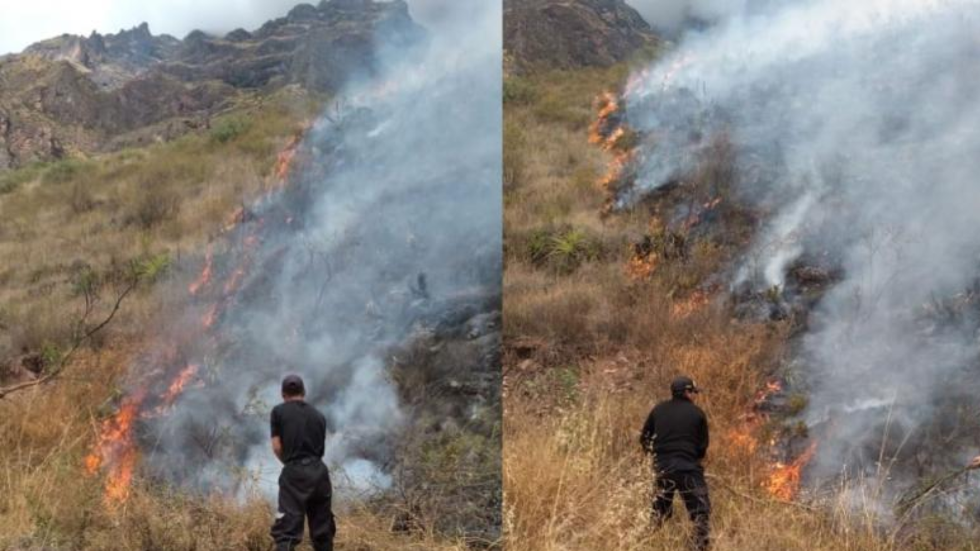 Incendio forestal se activa cerca del santuario del Señor de Huanca en Cusco