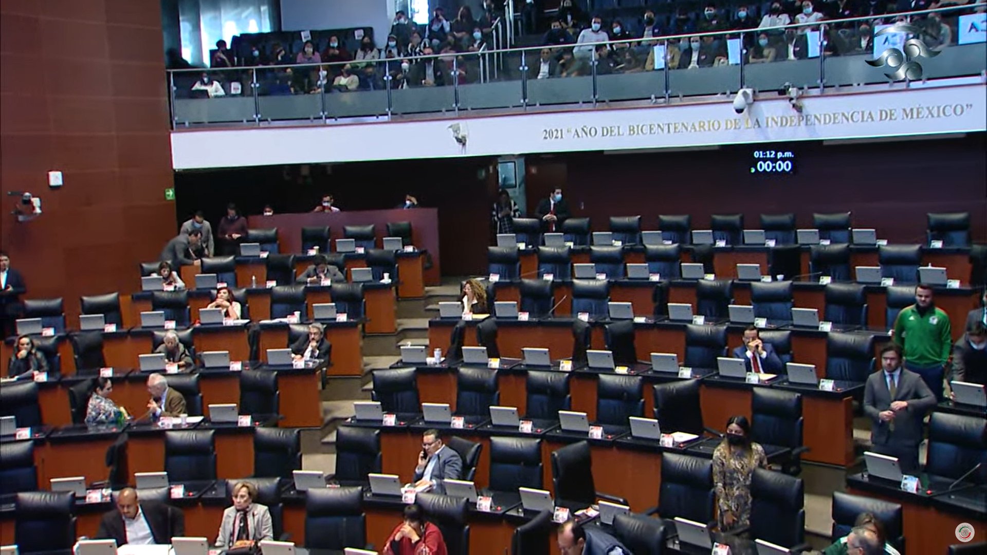 La asistencia de senadores en la Cámara Alta caracterizó la votación del dictamen para la titular de la CDNH (Twitter/@Juan_OrtizMX)