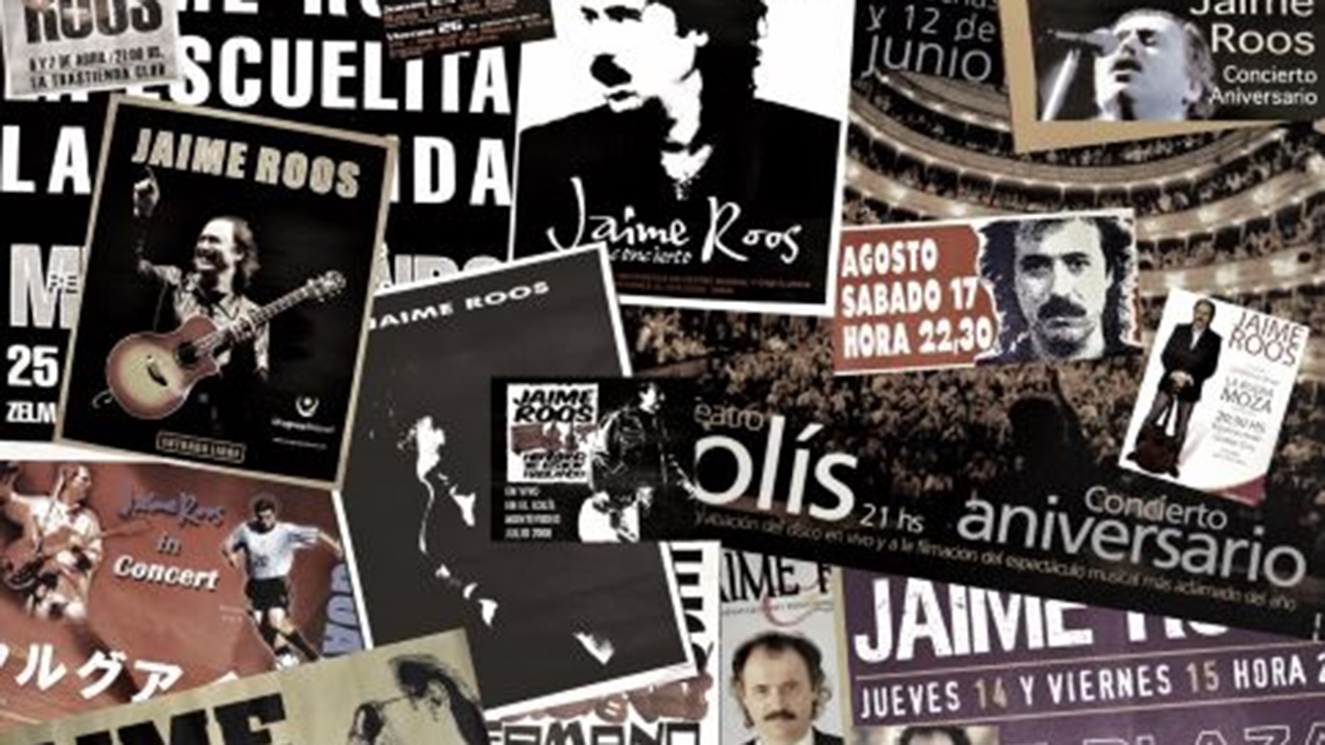 Jaime Roos también tocará en Santa Fe (ATE Casa España, 27 de junio), Rosario (Teatro El Círculo, 29 de junio) y Córdoba, Plaza de la Música, 1 de julio (Diseño de collage: Sebastián Pereira y Jaime Roos - 2019)