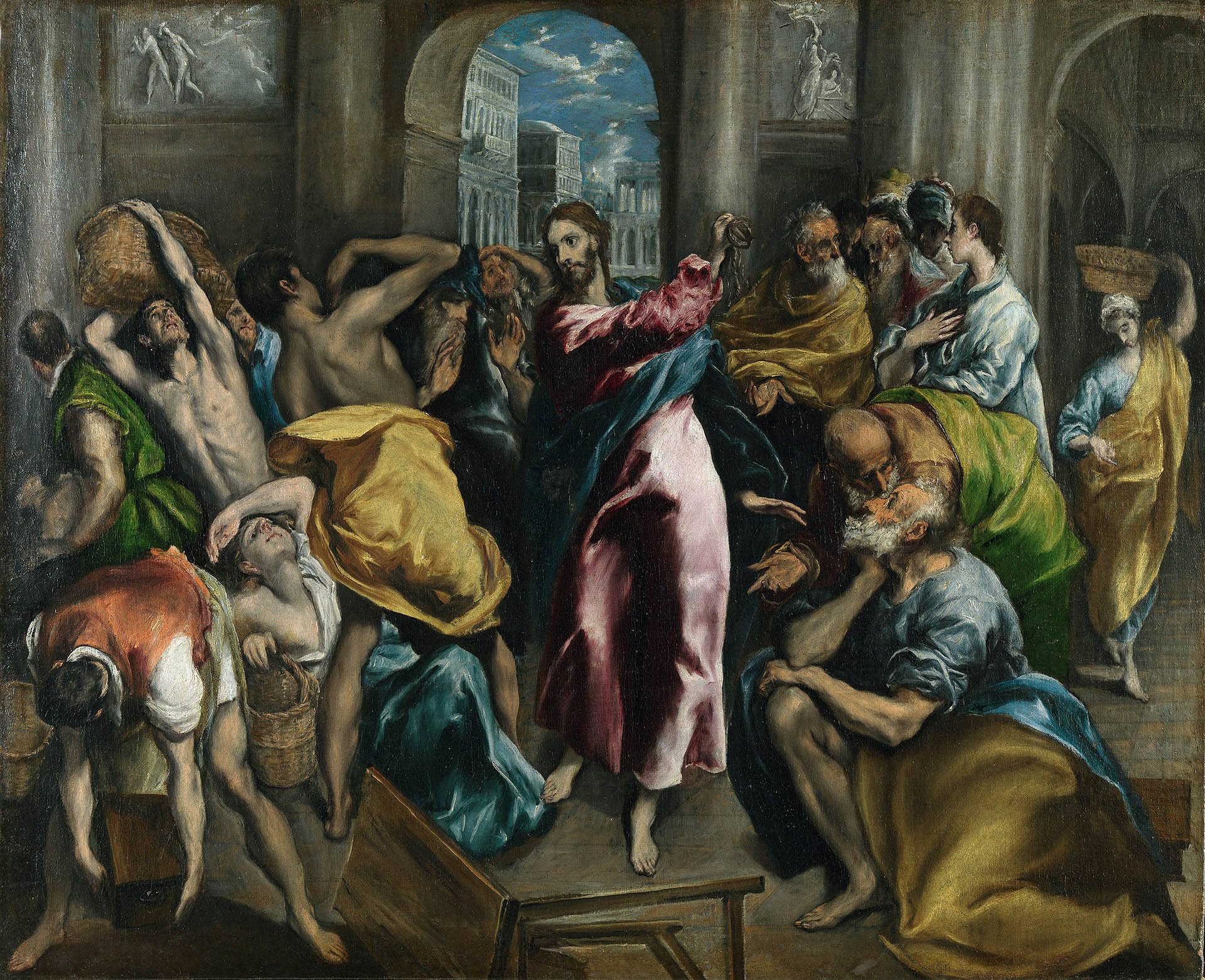 "Expulsión de los mercaderes del Templo" (El Greco, 1600)